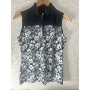 EP New York Women's Golf Sleeveless Top Sz XS Black / White /Mesh Upper Back